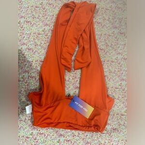 Orange crop top